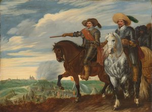 Federico Enrique y Ernesto Casimiro de Nassau-Dietz en el sitio de 